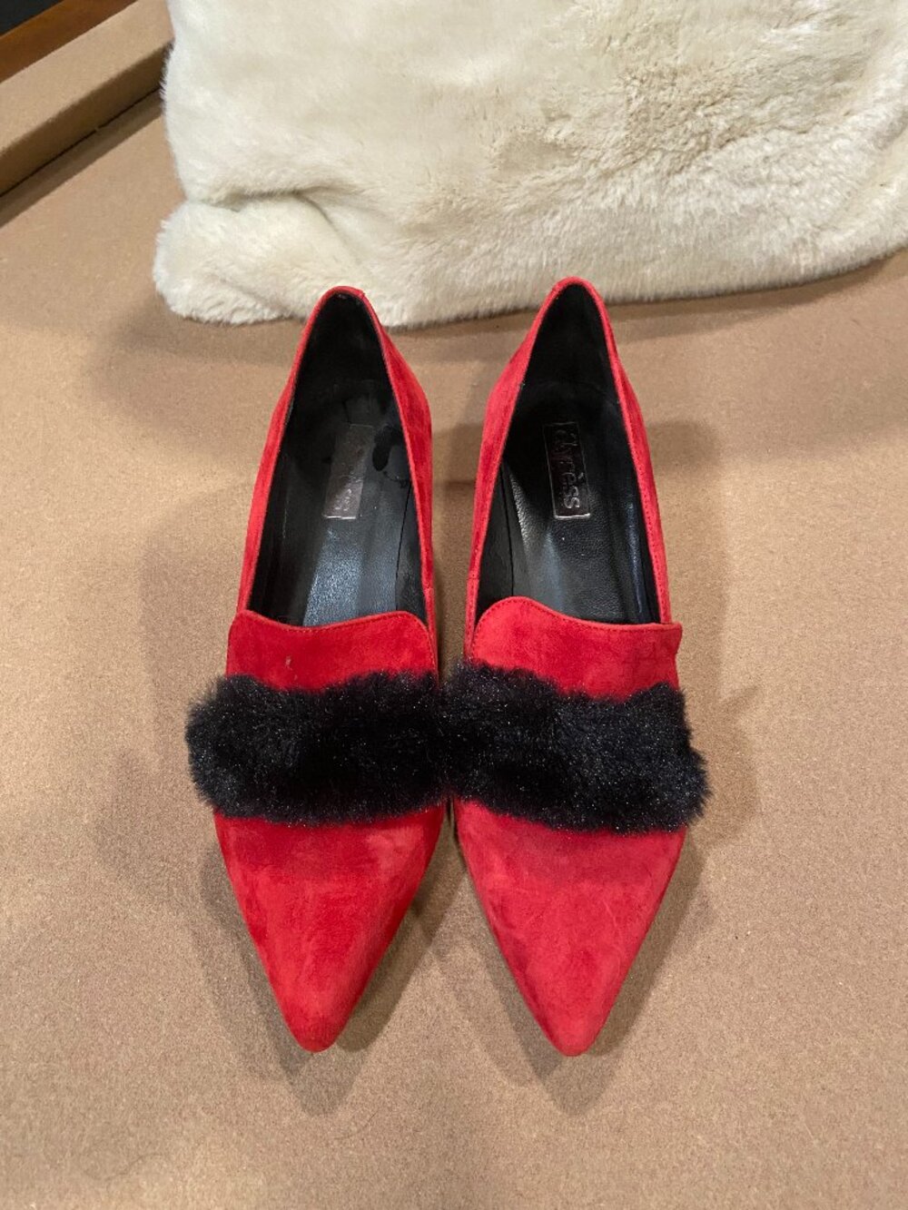 Elysess Red Suede Pumps Size 6.5